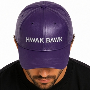 Unisex Leather Baseball <b>Cap</b> Premium Leather Adjustable Embroidered Logo 6-Panel Adjustable Fit Comfortable Daily Wear Fashion - Product Image 4