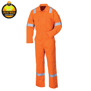 Combinaison de travail de sécurité réfléchissante de classe 2 ANSI en coton avec logo personnalisé pour les travailleurs de la construction et des usines - Product Image 3