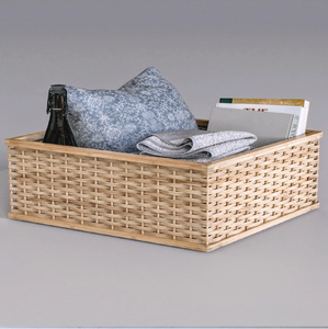 Wholesale Priced Handcrafted Eco-Friendly Luxury <b>Bamboo</b> Storage <b>Basket</b> Hanging Handle Natural Woven Design for Home Hotel Use - Product Image 4