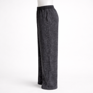 Acid Wash <b>Fleece</b> <b>Jogger</b> Pants <b>Men</b> Relaxed Straight Fit Mid Waist Drawstring Streetwear Sweatpants Custom Anti-static - Product Image 4