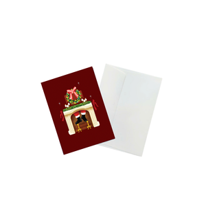 Tarjeta de Navidad 3D Pop-Up con diseño de árbol de pino y flores, tarjeta navideña 3D hecha a mano, diseño con temática de invierno, tarjeta de felicitación de papel artesanal. - Product Image 4