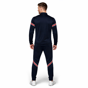 Conjunto Deportivo Personalizado para Hombre, Sudadera con Cierre de Media Cremallera y Pantalones Jogger, Corte Ajustado, Ropa Deportiva para Gimnasio y Running, Logotipo OEM - Product Image 4