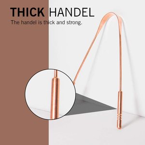 ที่ทำความสะอาดลิ้นทองแดงบริสุทธิ์เพื่อลมหายใจสดชื่นและกำจัดแบคทีเรีย ช่วยเพิ่มความรู้สึกดีขึ้นของจมูกหลอดลมและสุขอนามัยในช่องปาก ใช้งานง่าย - Product Image 3