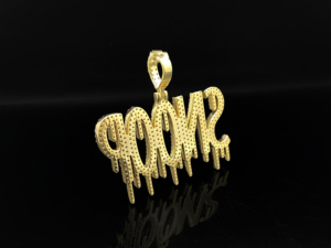 Colgante de Corona Personalizado con Circonitas Cúbicas Estilo Street Hustle - Product Image 4