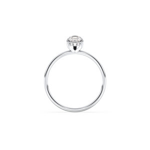 Anillo Solitario REYES con Halo Oculto de Moissanita Corte Pera Certificada GRA de 0.84 Quilates en Plata de Ley 925, Joyería Fina para Mujer - Product Image 6