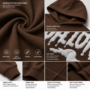 เสื้อฮู้ดดี้ลายกราฟิก 3 มิติ สำหรับผู้ชาย ลายฮาโลวีน สีน้ำตาล พร้อมลายพิมพ์ฟักทอง ผี ค้างคาว และสุสาน ผ้าฝ้ายฟลีซ - Product Image 5