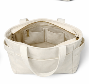 COTTON FIELD Wholesale High Quality Heavy Duty Canvas Tote <b>Bag</b> with <b>Long</b> Handle Zipper and Pocket for Women Travel - Product Image 3