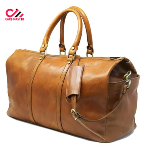 Sac de voyage sportif personnalisé de grande taille, imperméable, en cuir véritable, fermeture éclair robuste, sac de week-end de luxe pour hommes et femmes - Product Image 2