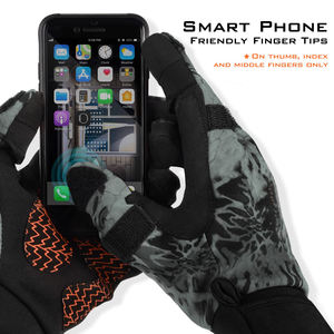 Guantes de pesca ligeros con tejido elástico de secado rápido, protección solar y aberturas para los dedos para atar señuelos y anzuelos. - Product Image 5