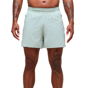 Pantalones Cortos Deportivos de Alto Rendimiento para Hombre, Ajuste Elite, 5 Pulgadas, Transpirables, de Secado Rápido, para Gimnasio, Correr, Entrenamiento, Color Verde Salvia - Product Image 1