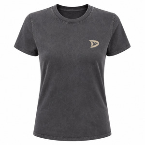 OEM Factory Women's Drop Shoulder T-Shirt Custom Letter Printed Oversized Plus Size Tee 100% Cotton Breathable Summer Casual - Product Image 1
