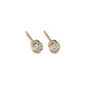 Pendientes Minimalistas con Diamantes, Oro Sólido de 10K, 14K, 18K, Diamantes Naturales Extraídos de la Tierra, Joyería Fina y Elegante para Uso Diario - Product Image 5