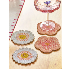 Sous-verre perlé de luxe, décoration de table, tapis de table perlé, décoration de Noël - Product Image 2