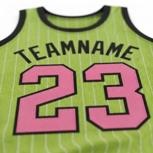 Custom <b>Green</b> Basketball Jersey Sublimated Print Team Name Number 23 Unisex <b>Mesh</b> Sleeveless Tank <b>Top</b> 100% Polyester - Product Image 4