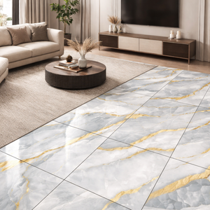 <span class=keywords><strong>Carrelage</strong></span> en céramique haute densité aspect marbre poli avec ligne dorée, fabriqué en Chine, pour sols intérieurs d'appartements, bureaux et halls. - Product Image 4