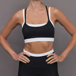 Sujetador deportivo MILIENZ para mujer, azul marino, con tirantes convertibles, estilo retorcido, cintura media, soporte ligero, sin costuras, transpirable, frontal - Product Image 1