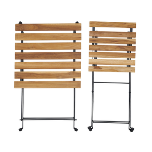 Ensemble table et chaises de bistrot 3 pièces en teck au design moderne de haute qualité du Vietnam Mobilier d'extérieur et de balcon - Product Image 5