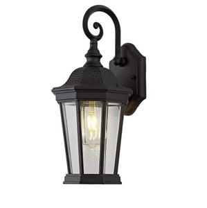 Lanterne murale extérieure, applique murale, luminaire de porche étanche, base E26, boîtier en aluminium avec abat-jour en verre - Product Image 3