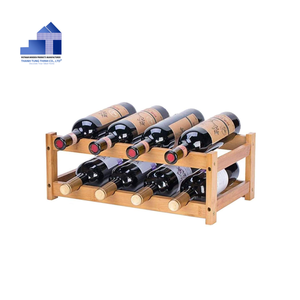 Porte-vin en pin massif à 3 niveaux, présentoir moderne, mobilier de maison, capacité inférieure à 10 bouteilles, couvercle amovible, fabriqué au Vietnam - Product Image 3