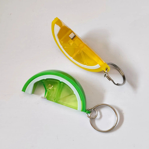 Décapsuleur en forme de citron, porte-clés en plastique, outil de bar, support pour garniture de cocktail, style moderne portable, anneau porte-clés - Product Image 4