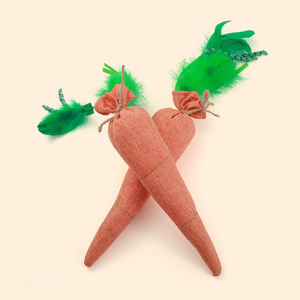 Wholesale Cute Burlap Material Carrots With Catnip Pet <b>Cat</b> Chew Toys PP Cotton <b>Cat</b> <b>Plush</b> Toy Linen Catnip Pet Supplies - Product Image 6