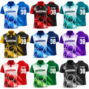 Camiseta de Entrenamiento de Cricket Sublimada Personalizada, Polo de Secado Rápido, Top de Práctica de Equipo Personalizado, Ropa Deportiva Ligera para Academia - Product Image 2