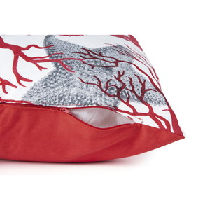 Cuscino Decorativo Excelsa 45x45x16 Cm in Cotone Corallo Multicolore - Product Image 4
