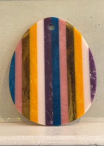 Plateau à fromages en résine personnalisé en gros, plateau à charcuterie couleur personnalisée, logo personnalisé, texture marbrée tourbillonnante, écologique et durable - Product Image 4