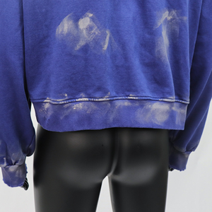 Sudadera con capucha unisex de felpa francesa 100% algodón, con cremallera, efecto desgastado y lavado, anti-bolitas, teñido anudado, de alta calidad y personalizada. - Product Image 6