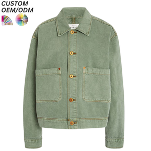 Veste en jean vintage noire personnalisée pour l'hiver, respirante, lavable, motif uni, 100% coton, support OEM ODM, fabrication en gros - Product Image 4