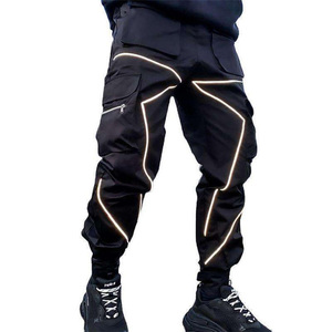 Pantalon cargo jogger technique multi-poches réfléchissant pour homme OEM, style streetwear hip-hop tactique, vente en gros personnalisée - Product Image 1