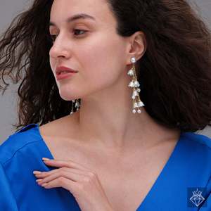 PRAO Twinkling Garden Pearl Pendientes Colgantes Estilo - Product Image 6