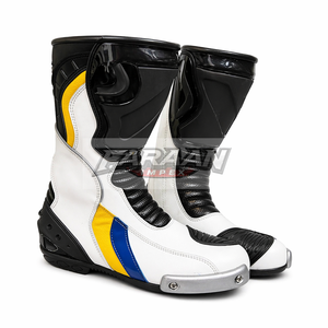 Custom Motorcycle Racing Boots Leather Motorbike Riding Boots CE Style Protective Biker Boots Men Women OEM ODM - Product Image 1
