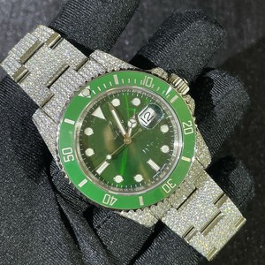 Relojes de Hip Hop Clásicos Unisex, Hechos a Mano, con Joyas de Belleza, Diamantes Moissanite VVS1, Acero Inoxidable, Resistentes al Agua 100 Bar - Product Image 1
