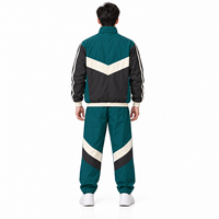 Ensemble de survêtement unisexe décontracté et respirant coupe-vent, veste à capuche tissée et pantalon de jogging, fermeture éclair intégrale, vêtements de sport d'extérieur, logo personnalisé