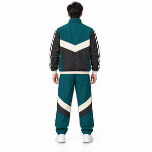 Conjunto Deportivo Unisex Casual Transpirable Cortavientos con Chaqueta Tejida con Capucha y Pantalones Jogger con Cremallera Completa para Deporte al Aire Libre, Logotipo Personalizado - Product Image 2