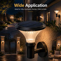 Applique murale extérieure LED solaire étanche IP65 avec fixation détachable pour jardin