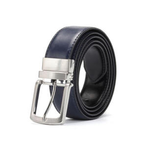 Ceintures en cuir véritable pour hommes, haute qualité, écologiques, personnalisables, ceinture décontractée tendance avec boucle à ardillon simple en acier massif - Product Image 2