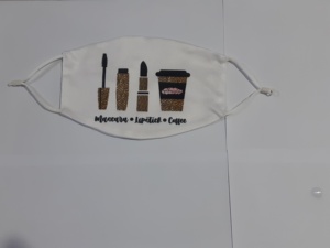 Masques de fête réutilisables en coton sur le thème des fêtes, écologiques, avec impression sérigraphique 1 couleur - Product Image 5