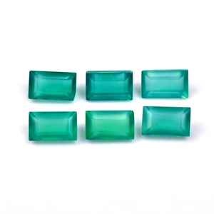 Piedra Preciosa Suelta de Ónix Verde Natural de 3x6 mm, Corte Baguette, Facetada, Calibrada, Calidad AAA++, Certificada por Terceros, para Joyería - Product Image 2