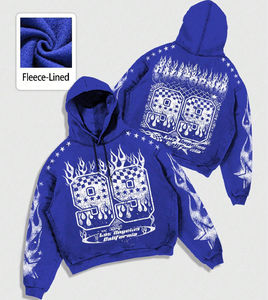 Sweat à capuche pour homme en polaire imperméable et respirant, col montant, hiver, mélange de coton, logo brodé et sérigraphié - Product Image 1