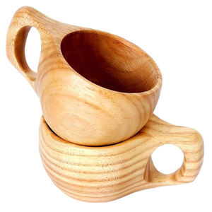 Taza de Madera Hecha a Mano Clásica, Creaciones Lavie, Ecológica, 200 ml, Perfecta para Café, Té, Leche, Viajes a la Naturaleza, Camping, Cómoda - Product Image 2