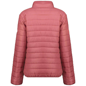 Chaqueta Acolchada Impermeable Rosa Sólido para Mujer, con Capucha Desmontable, Cierre de Cremallera y Manga Larga para Invierno - Product Image 2