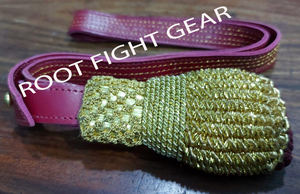 Équipement de défense personnelle personnalisable de haute qualité Bullion Wire Sword Knots avec bracelet en cuir de conception réglable - Product Image 2