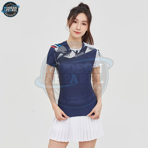 Uniformes de tennis pour hommes sur mesure, nouveau design, vente en gros, haute qualité, séchage rapide, t-shirt de badminton pour hommes, short respirant, uniforme de tennis - Product Image 2