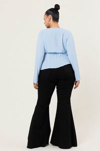 กางเกงยีนส์ผู้หญิง 100% เดนิม เอวสูง ทรงขาบาน ยืดได้ ระบายอากาศดี สวมใส่สบาย ซักได้ ทรงสกินนี่ ประดับคริสตัล กางเกงยีนส์ผู้หญิงสำหรับฤดูหนาว - Product Image 6