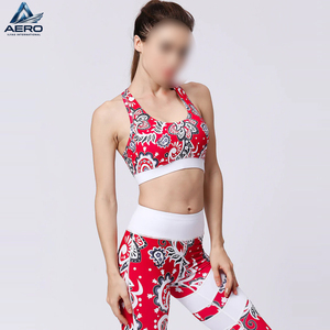 OEM Bold Red Folkloric Graphic Print High Elasticity Athletic Gym New Arrival Women Fashion Sportswear Breathable Fitness <b>Bra</b> - Product Image 6