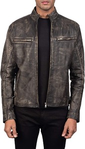 Iconic Distressed Brown Genuine Leather <b>Biker</b> <b>Jacket</b> Men Motorcycle <b>Jacket</b> - Product Image 1