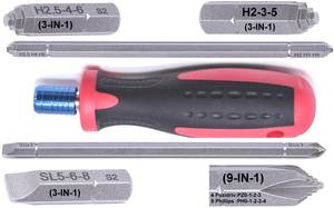 Tournevis multifonction 18-en-1 avec lame double interchangeable, pointe antidérapante et magnétique - Product Image 3