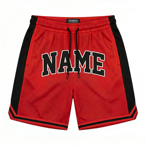 <b>Men's</b> Custom Basketball <b>Shorts</b> With Pockets | <b>Patch</b> Embroidery Quick Dry High Quality Heavy Mesh <b>Shorts</b> - Product Image 1